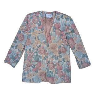Vintage 90s Gilmor Floral single button blazer